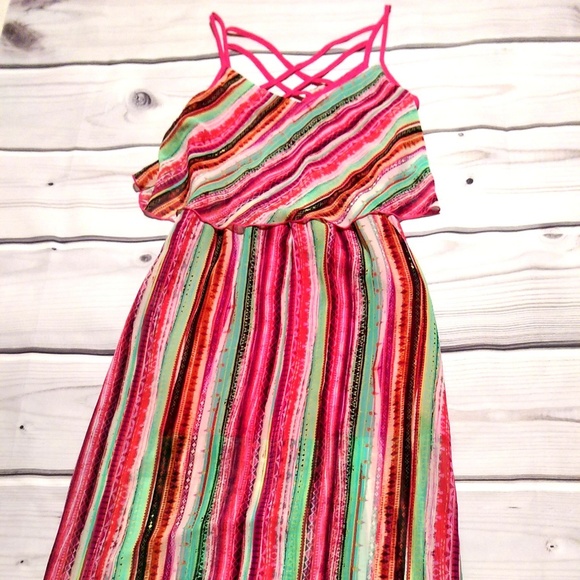 Speechless • Striped Spaghetti Strap Maxi Dress - Picture 2 of 4
